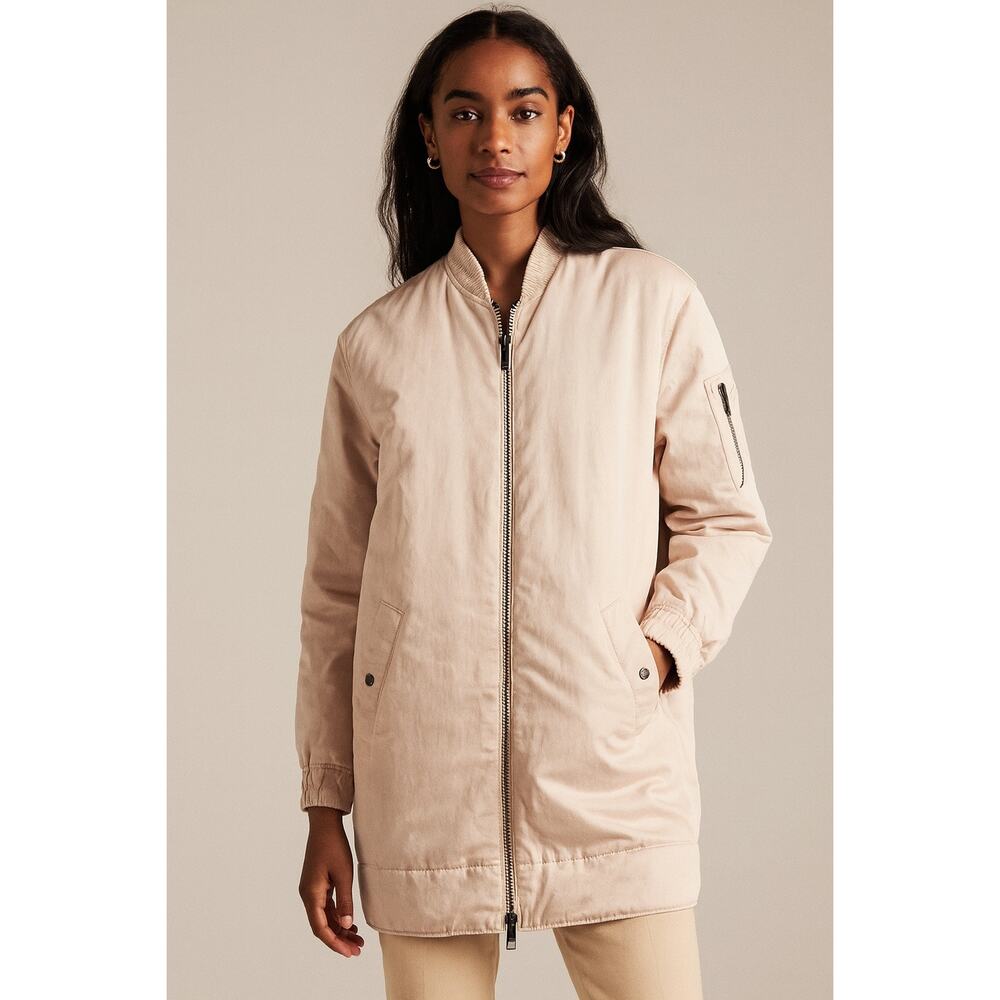 Banana Republic Oversized Flight Jacket Pink Blush